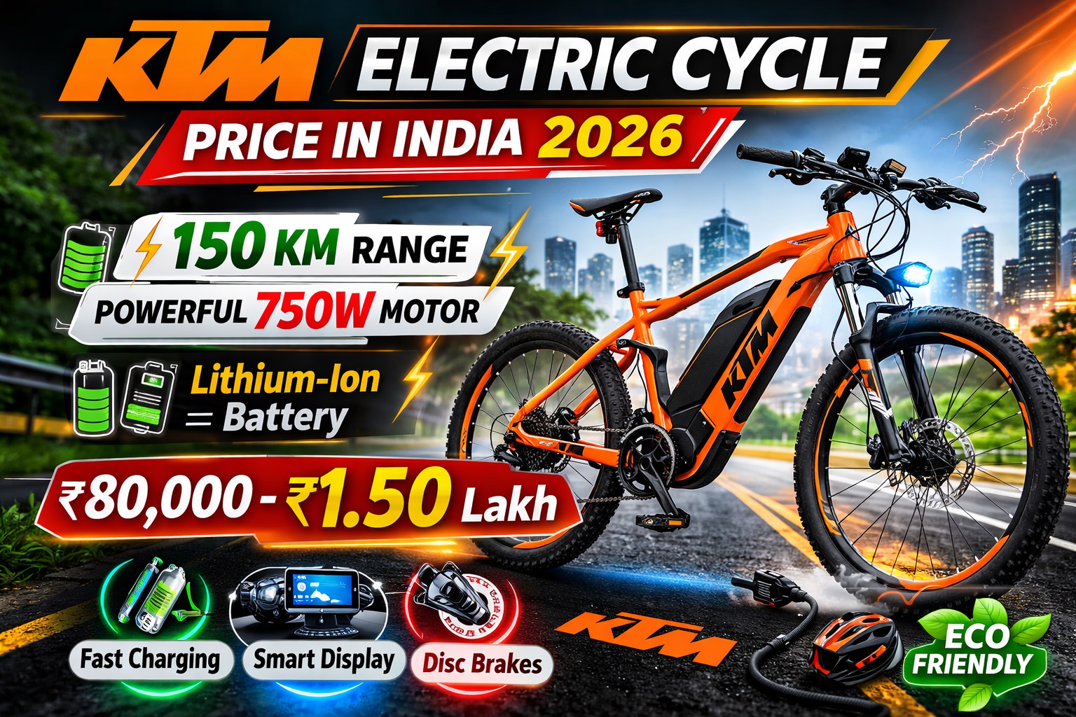 Read more about the article KTM Electric Cycle Price In 2026, Range, Features and Specifications
